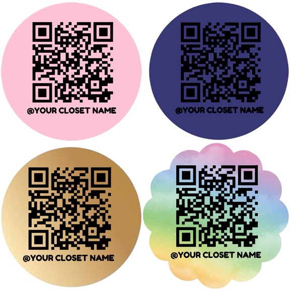 100 CUSTOM 2" stickers with YOUR poshmark QR code & closet name! - Picture 4 of 5